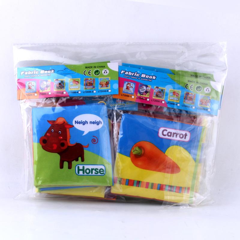 Baby Cloth Book Set Baby Science And Education Enlightenment Palm Book Traffic Ocean Animal Fruit Cognitive Toys
