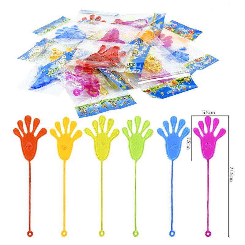 10-50 Pcs Kids Funny Sticky Hands Toy Palm Elastic Sticky Squishy Slap Palm Toy Kids Novelty Gift Party Favors Supplies