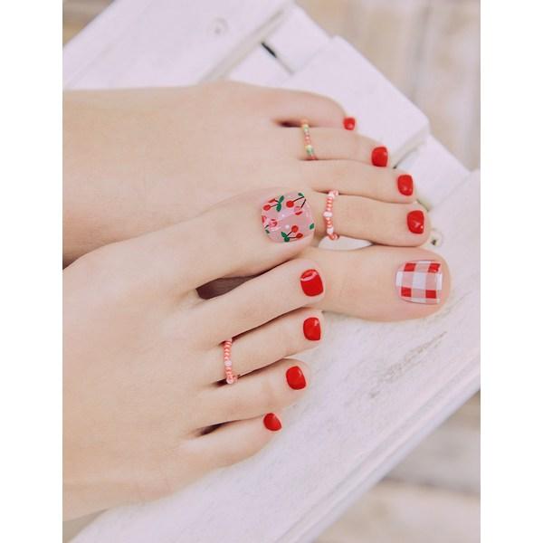 Ohora Gelstreifen Pedi 30er Set, Cherry Crush, 1 Set