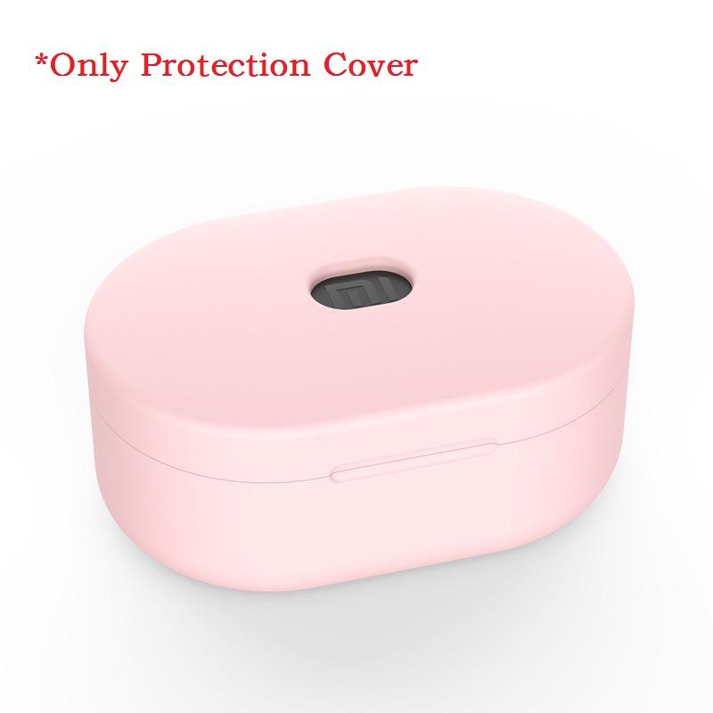 Силиконовый защитный чехол для наушников Redmi Airdot Youth TWS Bluetooth наушники мягкий корпус из ТПУ для Redmi Airdots 2 Redmi Airdots Cover светло-розовый