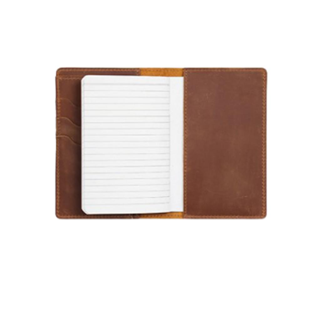 Portable Genuine Leather Notebook Crazy Horse Leather Leather Journal Cover  Business Executive коричневый