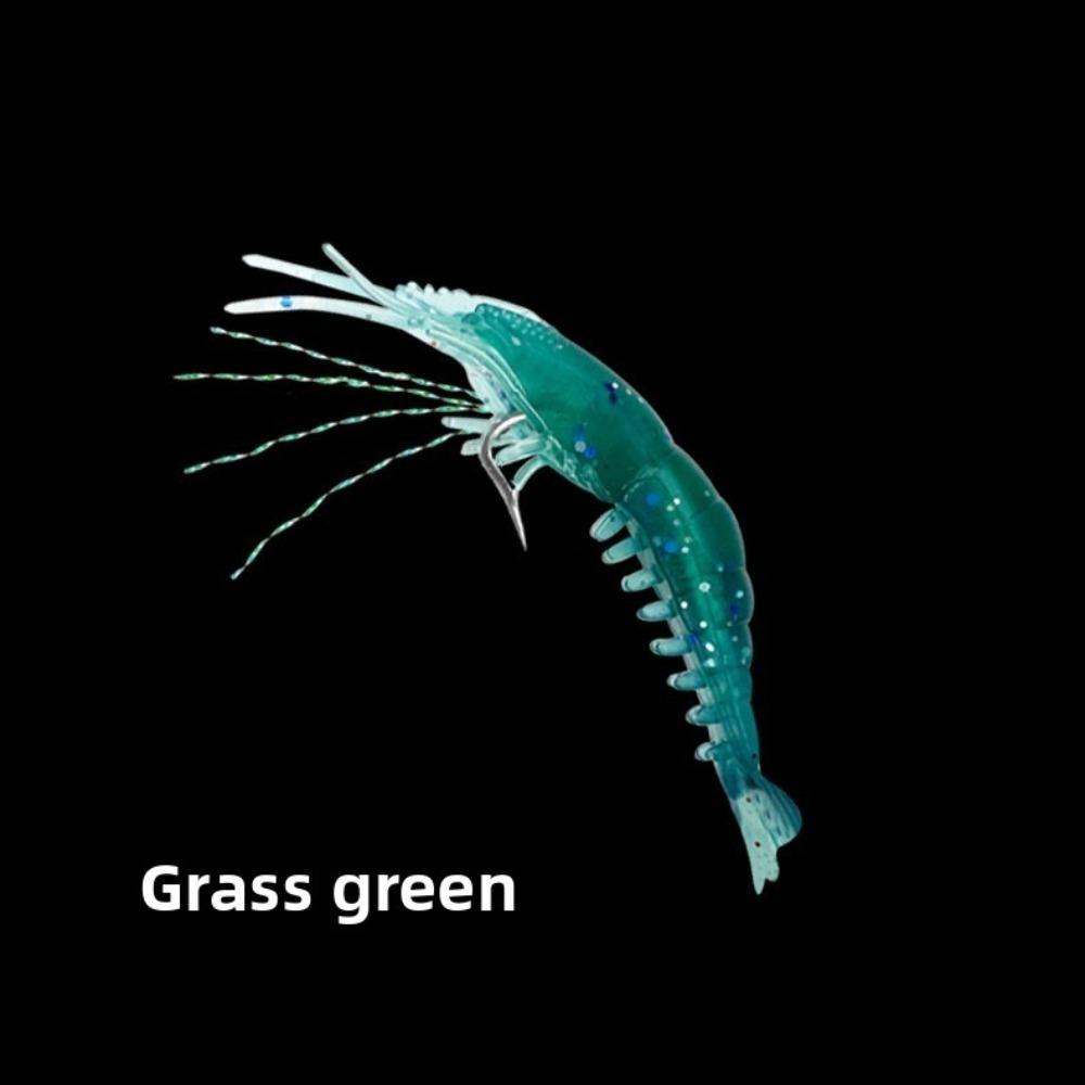 10 Stück Meeresangeln Garnele Kunstköder Weichhaken Wurm Silikon Neuer Stil Garnele Köder