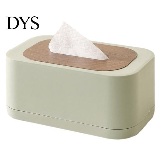 Tissue Holder for Desk Modern Box Holder, Spring Loaded Napkin Dispenser with Remote Plastic Cover Control Storage Tray Coffee Table, Home Office