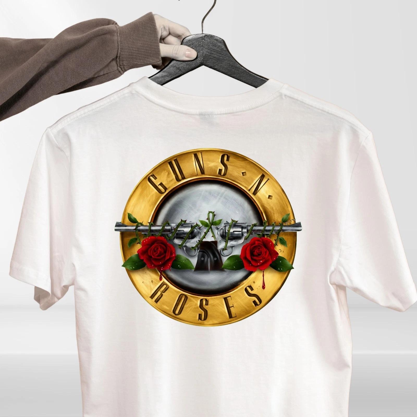 Футболка Guns N Roses Тур 2026 80-е Классический Рок Фанат Концерт Логотип-Пуля Подарок Топ XL