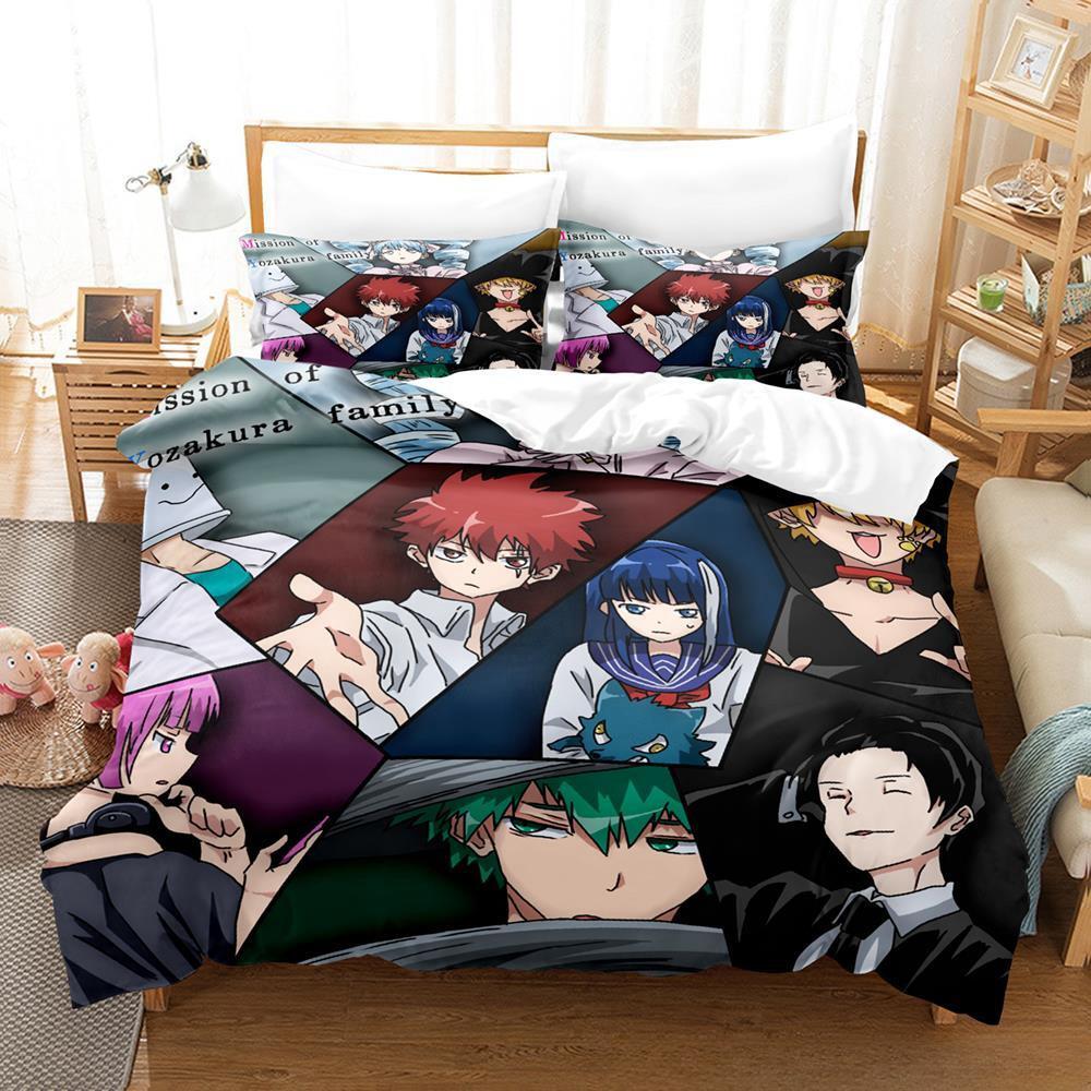 3d Print Anime Mission: Yozakura Family Bedding Set Single Twin Full Queen King Size Bed Set Adult Kid Bedroom Duvet cover Sets
