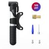 1 Set Portable Bike Pump with 2 Stainless Steel Ball Needles & 4 Presta to Schrader Valve Adapters for Bicycle Basketball Football Volleyball