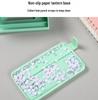 Effort-Saving Double-Hole Loose-Leaf Binder Punch with Ruler - Macaron Colors, Metal Office Tool