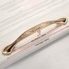 KAK 5 pieces Champagne Gold Door Handles Zinc Alloy Cabinet Handle Drawer Knobs European Wardrobe Pulls Kitchen Furniture Handle