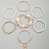 1 Set Moda Stella Marina Conchiglia Conchiglia Braccialetto Perline Per Donne Ragazze Stile Boemo Casual Carino Trendy Braccialetto Perline Gioielli Regalo