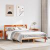 VidaXL Bed Frames and Headboard Wax Brown 160x200 Cm Pine Wood, Bed, Solid Wood Bed Frame, Bedroom Furniture At 3306561