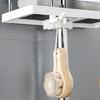 2 Pieces Shower Head Holder Bathroom Organizers Plastic Storage Rack Rental Friendly Shower Gel and Shampoo Tray