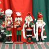 Wooden Nutcracker Soldier Figurine Christmas Decor Tabletop Ornament Home Office Display Gift