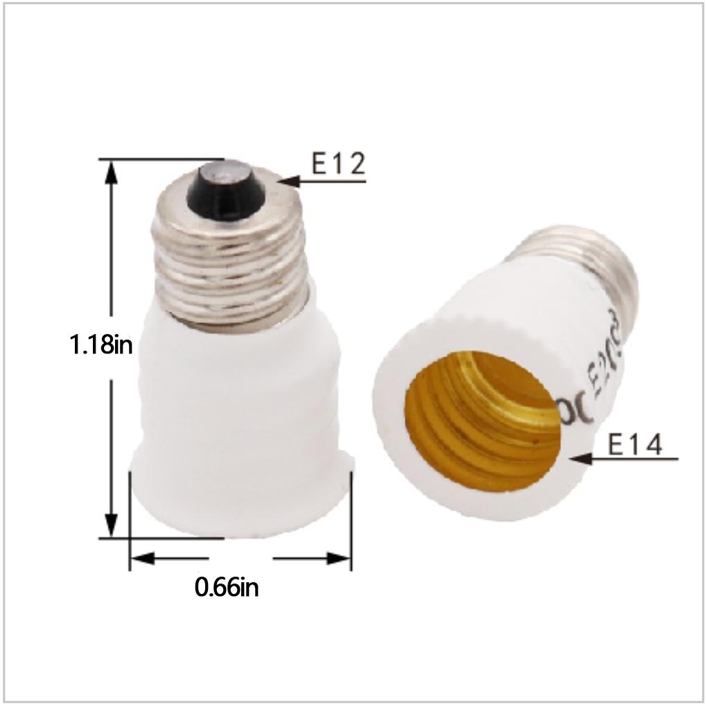 E12 zu E14 Lampenfassung Lampenhalter Kupfer Lichtsockel Adapter Beleuchtungskonverter Halter Reparatur Schraube Umrüstungszubehör
