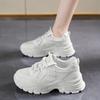 Spring Women's Shoes with Breathable Mesh Upper, Versatile Thick-soled Sports Shoes, Casual Trendy Shoes