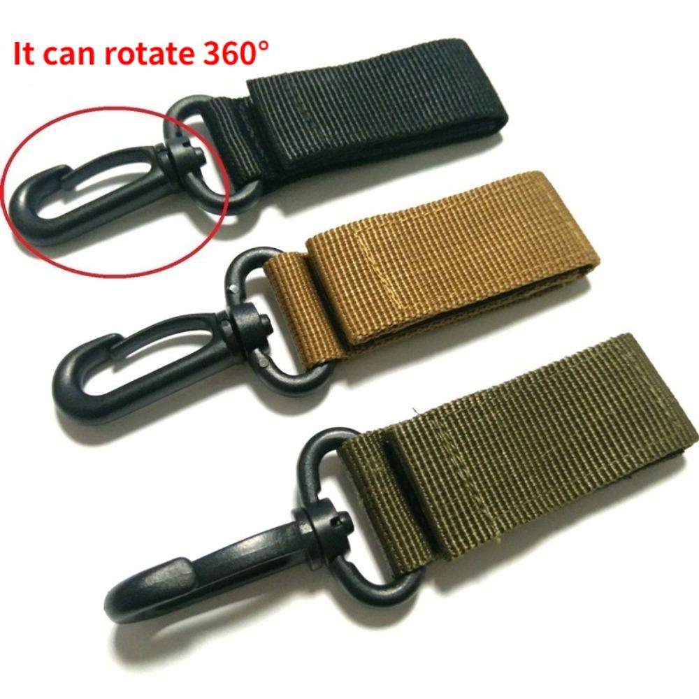 Climbing Carabiner with Nylon Webbing Sling, Safety Locking Hook for Tactical Backpacks Outdoor Gear Hanging, Keychain Accessory