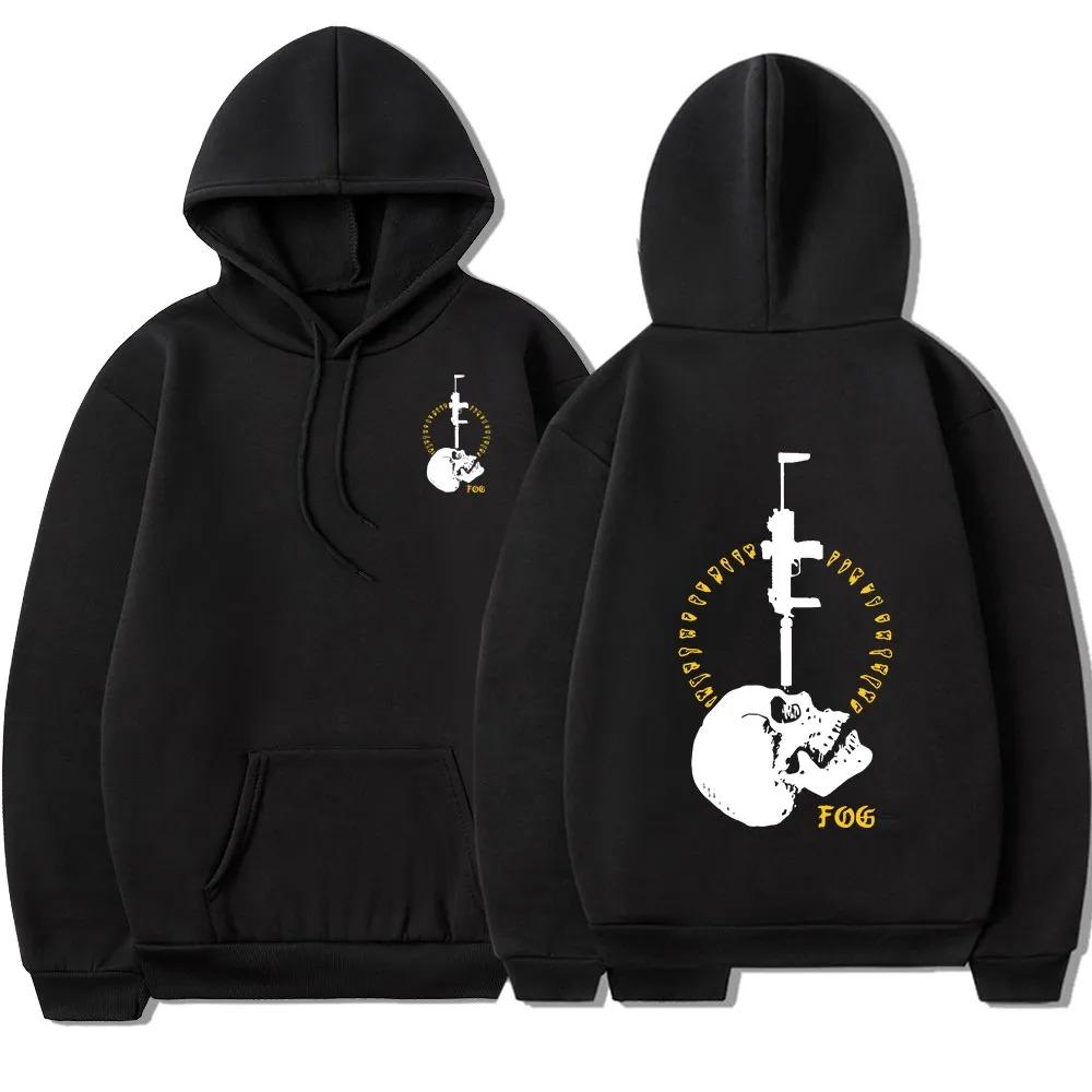 Gbrs Forward Observations Group Hoodie Punk Skull Hood Gothic Clothing Men's Fashion Casual Retro Graphic Hoodie