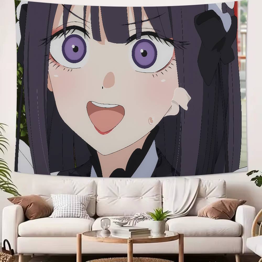 Large Kawaii Pretty Girl Marin Kitagawa Tapestry Wall Hanging Wall Rugs Dorm Decor Blanket Camping Decoration Tapestry