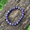 8mm Natural Lepidolite Gemstone Unisex Beads Jewelry Handmade Good-Luck Bracelet For Birthday Gift RBB-27