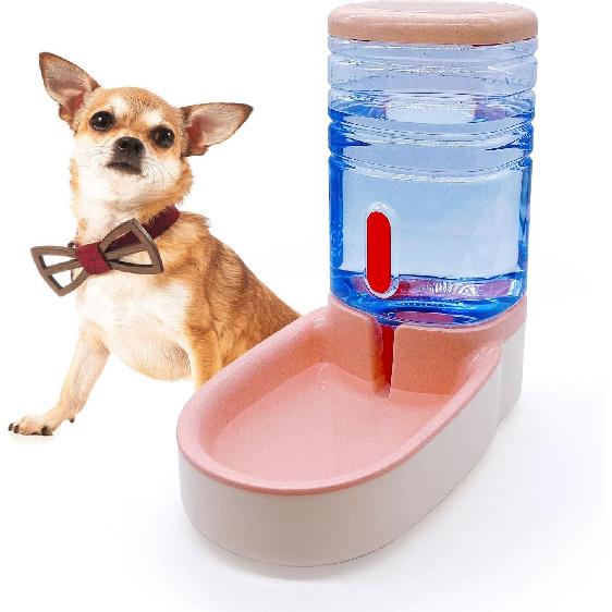 kathson Gravity Dog Water Dispenser Automatic Cat Drinking Water Station 1 Gallon Large Capacity Puppy Water Bowl for Small and Medium Dogs Cats Blue