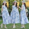 Elegant Plus Size Floral Cotton-Silk Sleeveless Summer Dress