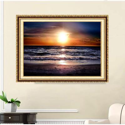 Pittura Diamante Fai da Te 5D Tramonto sul Mare Kit Punto Croce Mosaico Ricamo Diamante Rosa Trapano Rotondo/Quadrato Completo Decorazione per la Casa