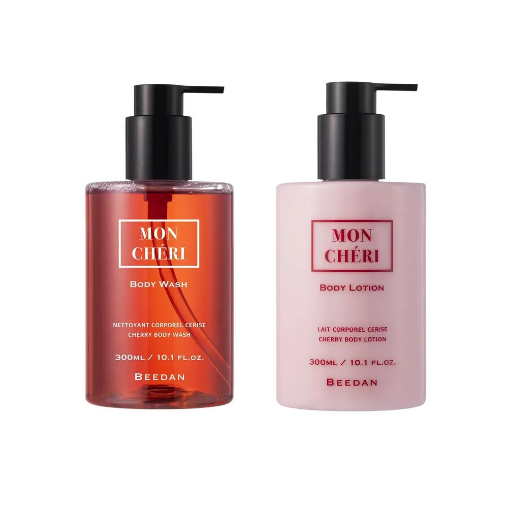 

MON CHERI Luxury Cherry Body Wash 300ml & Body Lotion 300ml Duo