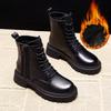 New Thick-Soled Female British Style Boots Wild Winter Short Boots Women Shoes Cotton Shoes Winter Plus Velvet