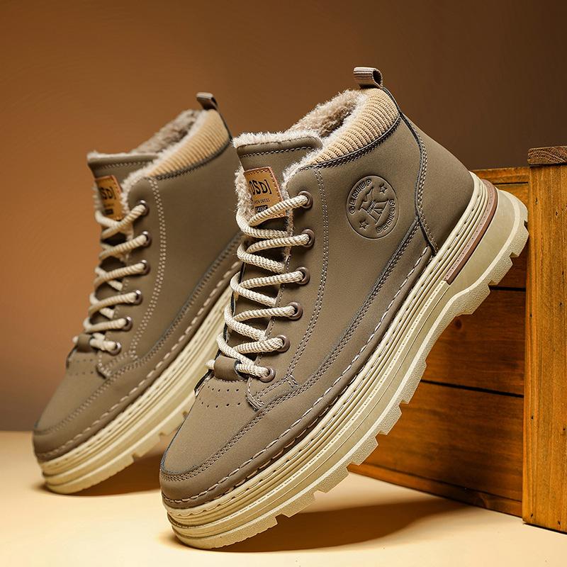 New Fashion Winter Men's High Top Martin Boots Students Male Boys Trending Soft Sole Work Shoes Labor Protection Martin Sneakers