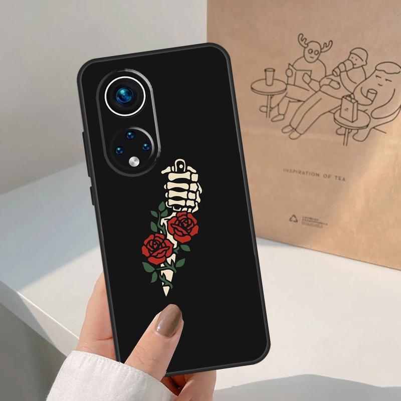 Black Aesthetics Skull Skeleton For Honor Magic 8 Pro 7 6 5 Lite Case For Honor Win RT 200 400 50 70 90 X8b X9a X9b X9c X9d