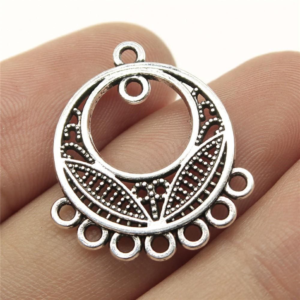 10pcs Charms Earring Connector Antique Silver Color Earring Connector Charms Earring Connector Charms For Jewelry Making