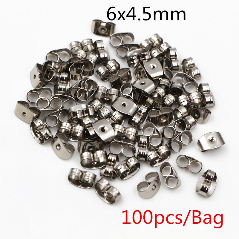 100 Pack Stainless Steel Flat Post Stud Earrings 3-12mm, Gold Water Plated, No Backs Included