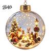 Personalisierte Weihnachtsgeschenkideen Beleuchtete Kugeln, 3D-Miniatur-Szene zum Aufhängen mit warmem LED-Licht, Einzigartige Souvenir-Geschenke, Klares Acryl