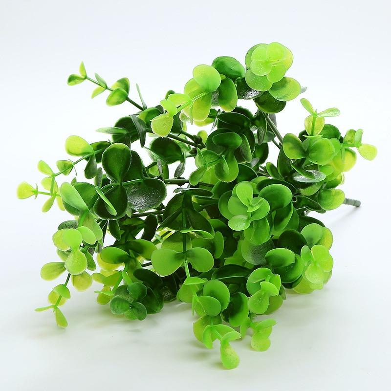 Faux Eucalyptus Branches - Plastic Simulated Green Plants with Lifelike Leaves, Ideal Decor for Home & Wedding Celebrations