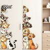 Bathroom Glass Window Stickers Cute Cartoon Cats/Dogs Wall Stickers Waterproof PVC Decals Peel And Removable Kids Room Decor Stick Decorative Murals
