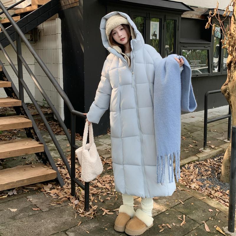 Autumn Winter Thicken Warm Parka Women Casual Sweety Solid Color Big Pocket Loose Long Hooded Coat Jackets Outwear