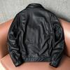 Genuine Leather A2 Bomber Jacket for Men Real Cowhide Short Biker Coat Classic Autumn Winter Outerwear