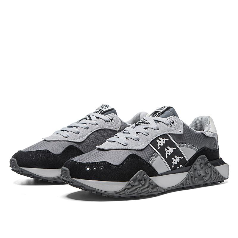 Kappa Retro Trend Fashionable Comfortable Shock Absorbing Non-Slip Wear-Resistant Low-Top Running Shoes Unisex sneaker Green Gray Black K0DZ5MM07-1123