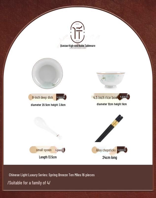 Jingdezhen Ceramic Light Luxury Dinnerware Set