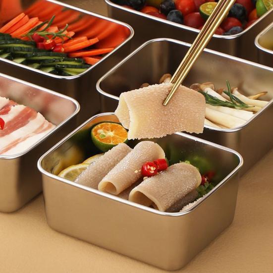 Stainless Steel Food Storage Containers Airtight Snack Containers with Lid Stackable Lunch Box for Camping Picnics School