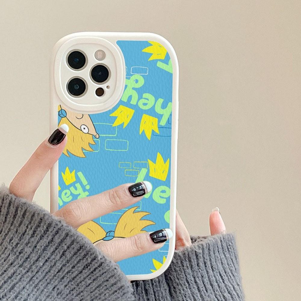 Hey Arnolds Cartoon Phone Case Hard Leather For iPhone 14 13 12 Mini 11 14 Pro Max Xs X Xr 7 8 Plus Fundas