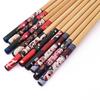 5pairs Chinese Style Chopsticks Bamboo Anti Slip Sushi Chopsticks Household Restaurant Bamboo Chopsticks