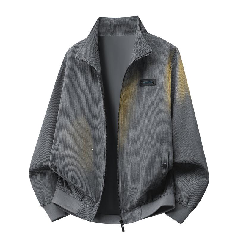 Men's Trendy Autumn Corduroy Lapel Jacket: Casual, Lightweight for All Ages
