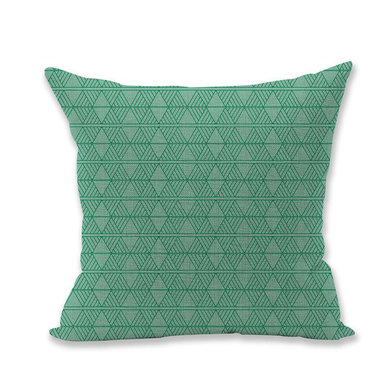 

Green Geometry Cotton Linen Pillow Case Cushion Pad Bed Sofa Car Office Decor U
