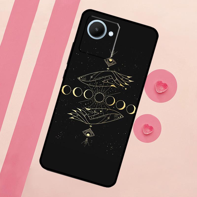 Fortune Telling Moon Stars Hands Art For Realme 15 10 11 12 13 14 Pro Plus C65 C67 C75 C63 C61 C55 C51 C53 C35 GT6 GT7 Pro Case