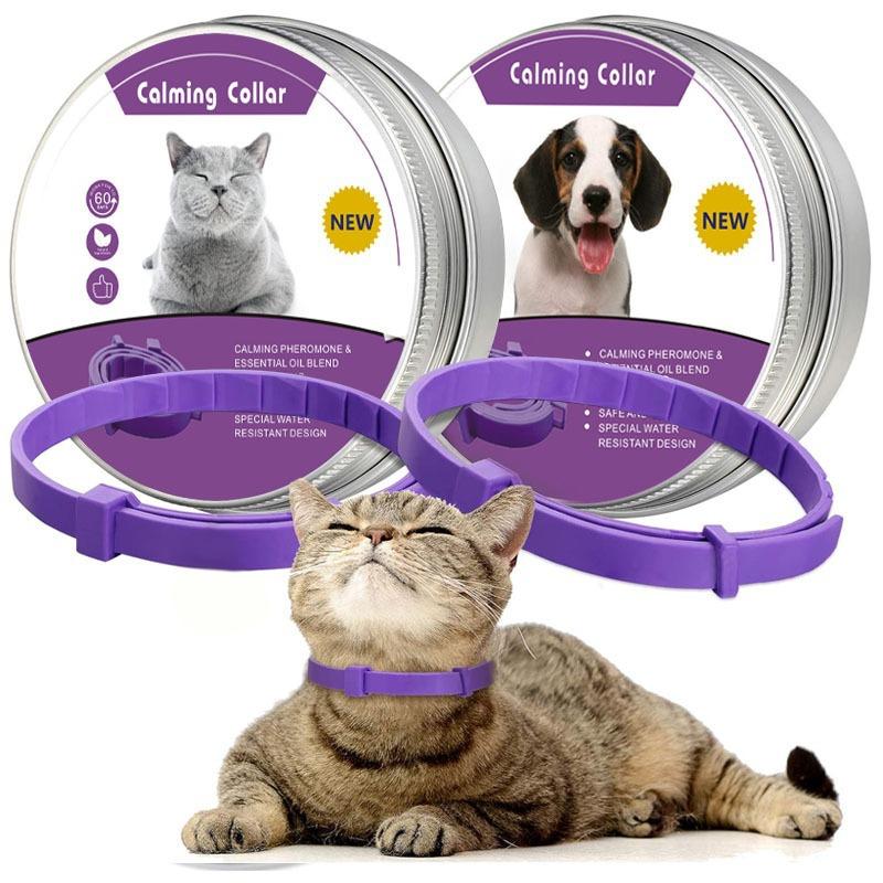 Pet Deworming Collar Natural Rubber Dog Collars Adjustable Cat Collars Waterproof Pet Neck Ring For Dogs And Cats To Repel Pest