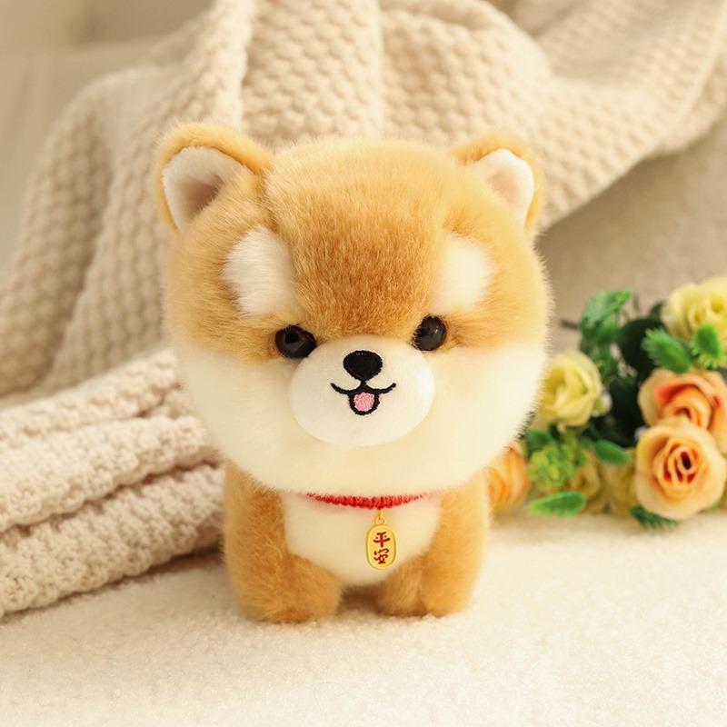 Adorable Lifelike Husky Corgi Yorkshire Plush Toys - Realistic Stuffed Puppy Doll Gift for Kids Christmas