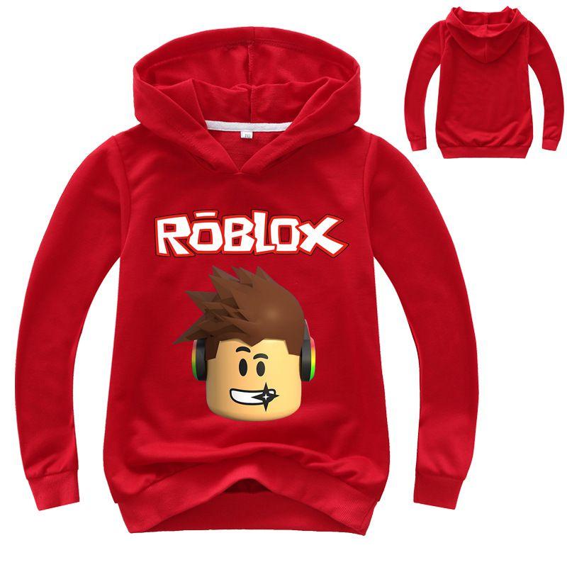 Roblox Cartoon Childrens Print Hoodie Sweater Long Sleeve Fashion Tops Pullover