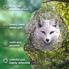 Rotating Wind Chime Pink Sakura Fox Pattern 3D Metal Garden Spinner Large Kinetic Wind Catcher Outdoor Decor Gift for Home Yard
