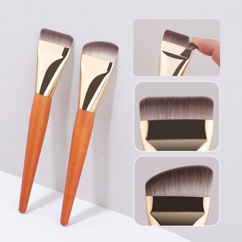 Makeup Brushes Foundation Brush Flat Head Wooden Handle Liquid Foundation Concealer Brush Women Face Base Makeup Beauty Tools
