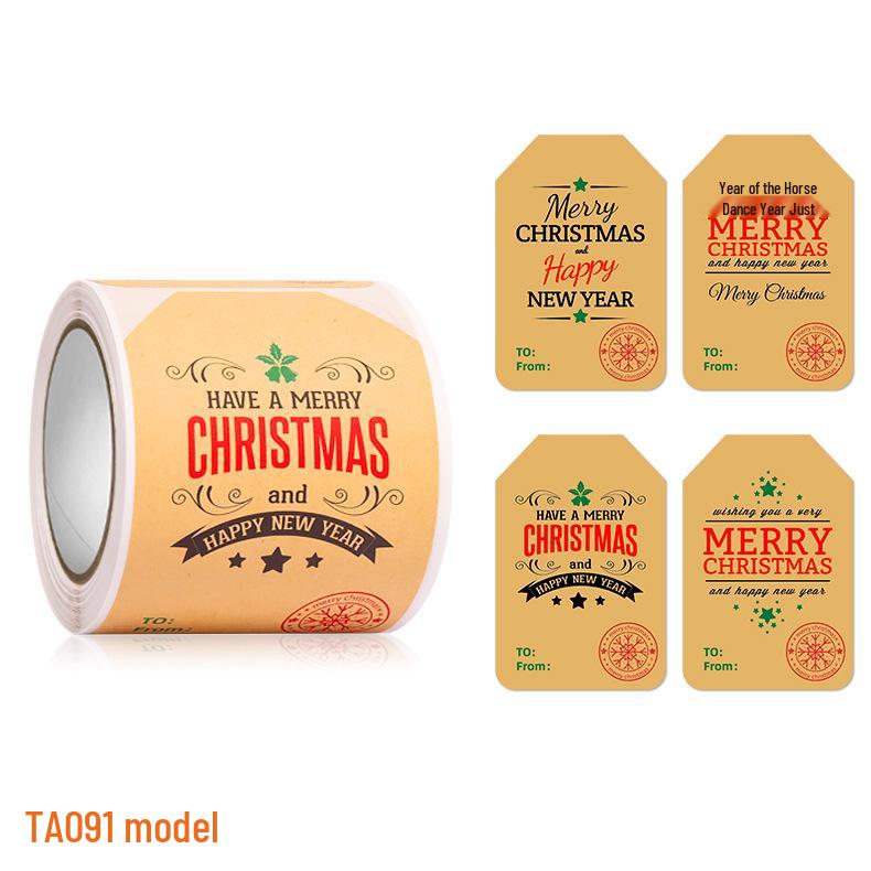

Santa Claus Kraft Paper Christmas Gift Sealing Stickers - Custom Self-Adhesive Labels